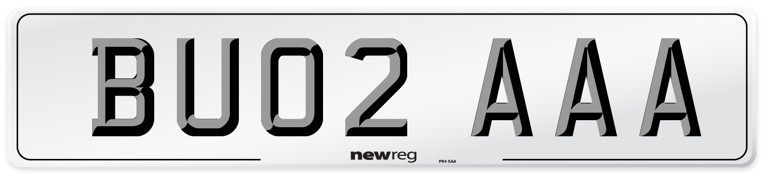 BU02 AAA Number Plate from New Reg
